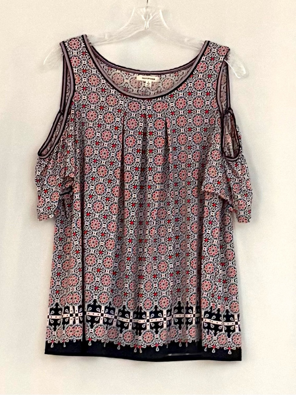 Max Studio Cold-Shoulder Floral Print Women's Top